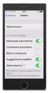 iOS 8 disabilitare la tastiera predittiva