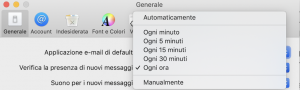 impostare download nuove mail