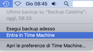 entra in time machine