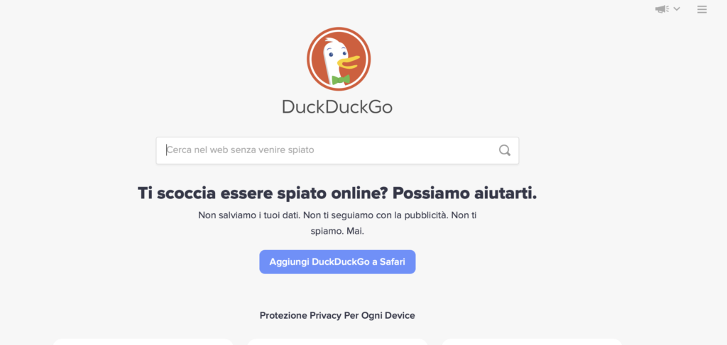 home page duckduck go