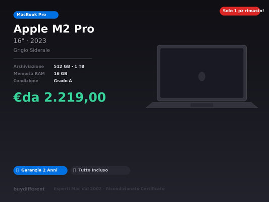 MacBook Pro M2 Pro, 16", 2023 — Grigio Siderale