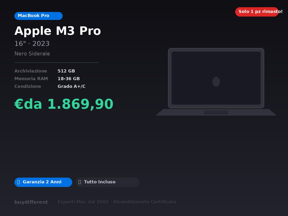 MacBook Pro M3 Pro, 16", 2023 — Nero Siderale